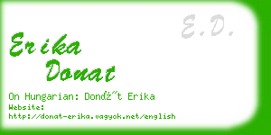 erika donat business card